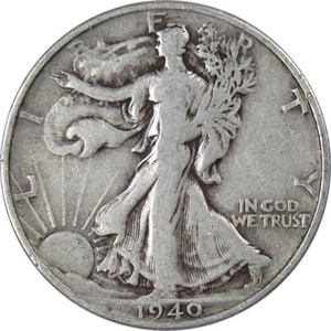1940 S Liberty Walking Half Dollar VG Very Good Silver 50c Coin - Picture 1 of 2