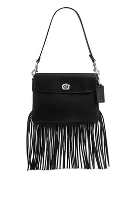 Coach 1964 Fringe Glovetanned Leather Crossbody Bag Black - Image 1 of 4
