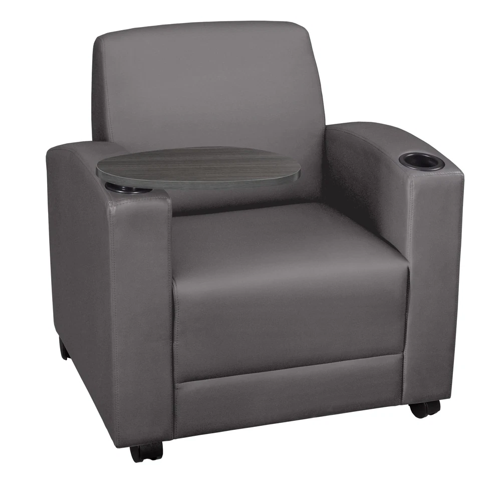 Sillón Regency Nova con Tableta Giratoria 360 Grados Gris Tapizado Gris Ceniza Foto 1 de 4