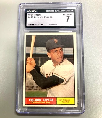 RARE High-Number 1961 Topps #435 Orlando Cepeda CGC 7 NM *San Francisco Giants* - Image 1 of 2