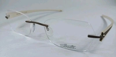NewSilhouette 4343 40 6055 5255 Eyeglasses FRAMES White Black 50-17-135 - Image 1 of 4