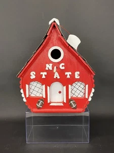 Vintage Red White NC State Wolfpack University Bird House Football College SFH - Picture 1 of 17