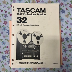 Tascam / TEAC 32 reel to reel Operation / Maintenance Manual and Schematics - Picture 1 of 19