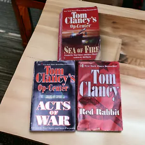 Tom Clancy Lot of 3 Paperback Books Red Rabbit, Sea of Fire, Acts of War - Picture 1 of 9