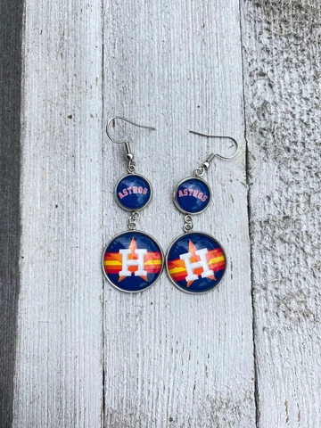 Womens Houston Astros Dangle Earrings Novelty Gift Cover