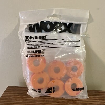 6 Pk Spool String Trimmer Line Fits for WORX WA0010 - Image 1 of 2