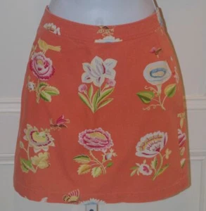 Minifalda naranja floral JUDY LEE COLE talla 4 - Imagen 1 de 6