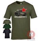 Rosyjski czołg Kv 1 WŚ2 wojskowa zbroja t-shirt świat wojny wschód przód