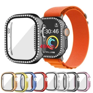 For Apple Watch Ultra 49mm Bling Diamond Hard PC Case with Screen Protector - Picture 1 of 14