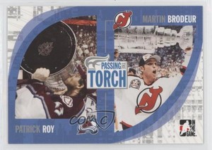 2005 ITG Passing the Torch Patrick Roy Martin Brodeur #13 HOF