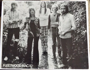 Póster promocional de Fleetwood Mac Cardstock de principios de la década de 1970 para discos de recuperación - Imagen 1 de 3