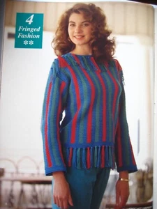 Moda con flecos para damas (#109-4) patrón de ganchillo vintage  - Imagen 1 de 1