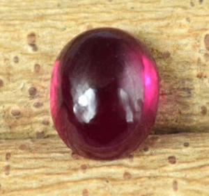 Burma Red Ruby 9.20 Ct/12 mm Natural Oval Cabochon Gemstone Certified C9697 - Picture 1 of 8
