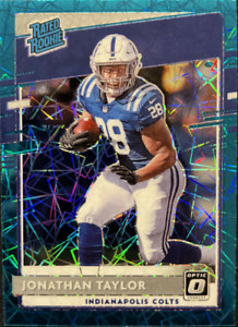 2020 Panini Optic #167 Jonathan Taylor Teal Velocity Prizm Rated Rookie SP Colts