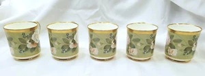 JUEGO DE 5 TAZAS DE CAFÉ PORCELANA DE HUESO FINO MIYAO DE MIKASA GARDENIA EN RELIEVE M7006 - Imagen 1 de 11