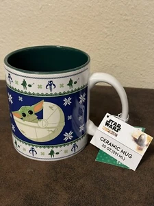 NEW Disney Star Wars Mandalorian Baby Yoda The Child Ceramic Mug 20oz Holiday - Picture 1 of 7