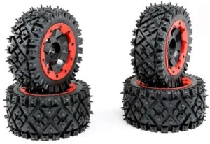 Oz Store Rovan Baja 5B Spike All Terrain Tyres & Wheels Set Front & Rear - Picture 1 of 4