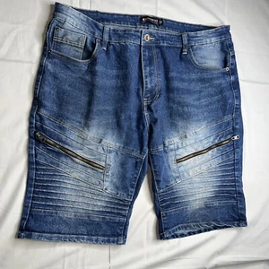 Southpole Streetwear Shorts Herren 38 blau Denim Hip Hop Rap Baggy Skater Logo Y2k - Bild 1 von 13