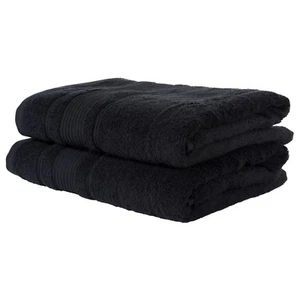 NEW BLACK Color ULTRA SUPER SOFT LUXURY PURE TURKISH 100% COTTON BATH TOWELS - Picture 1 of 9