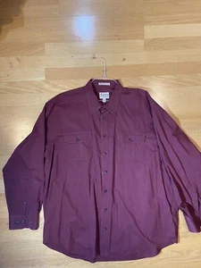 Cabela's Soft Canvas Trail Men's 2XL Elbow Patches Long Sleeve Button Shirt - Picture 1 of 7