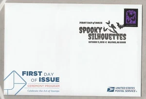 US 5423 Spooky Silhouettes Three Bats Ceremony Program FDC 2019 - Picture 1 of 3