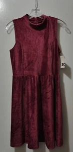 SO Goods For Life Girl’s Wine Red Corduroy Dress Size XL(14/16) - Picture 1 of 2