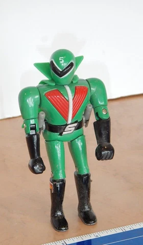 1970s POWER RANGERS HIMITSU SENTAI GORENGER GREEN CHOGOKIN POPY DIECAST FIGURE Cover