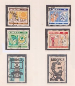 (F278-49) 1975-6 Rhodesia 2sets 6stamps occupational safety &phones (AX) - Picture 1 of 1