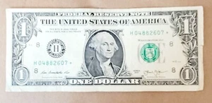 Raro billete de $1 de la Reserva Federal 2013 número de serie H04882607☆ año 2013 - Imagen 1 de 6