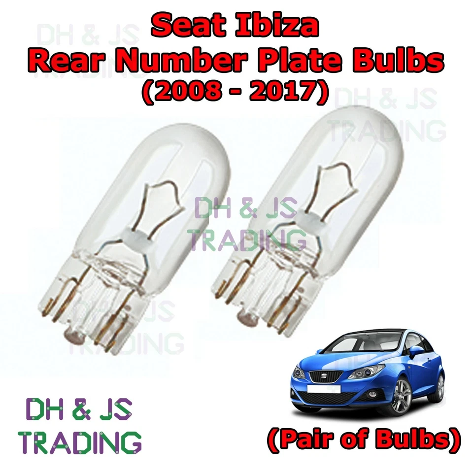 Bombillas de matrícula trasera para SEAT Ibiza MK4 (08-17) Foto 1 de 1