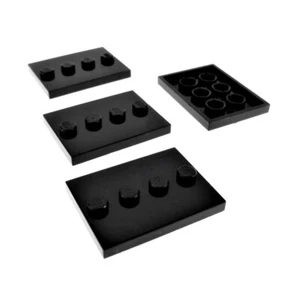 4x Lego Tile Modified 3x4 Black Minifigure Stand Plate 17836 88646 - Picture 1 of 1