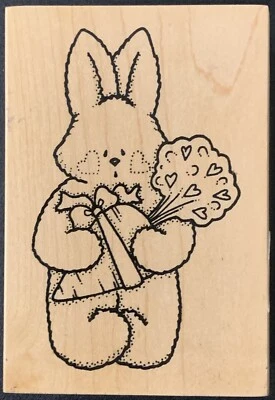 Sello de goma de zanahoria corazón de conejo Darcie’s Bunny Foto 1 de 3