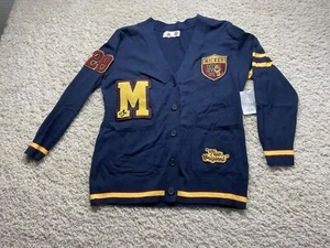 Disney Parks Mickey Mouse Letterman Cardigan Sweater Women's L Academia *NEW* - Picture 1 of 9