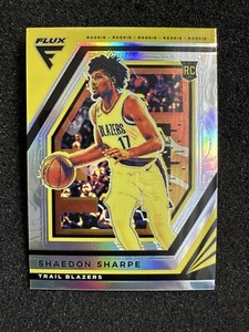 2022-23 Panini Flux Shaedon Sharpe Silver Prizm Parallel Rookie RC Portland