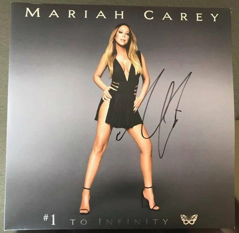 Mariah Carey Signed In Person #1 To Infinity Vinyl Record LP - Authentic Cover