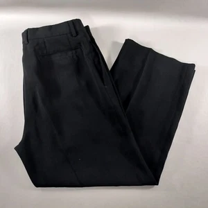 Claiborne Straight Leg Flat Front Black Dress Pants Mens Size Actual 33x25 - Picture 1 of 6