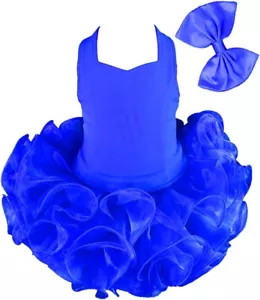 Jenniferwu Girls Tulle Flower Princess Wedding Party Handmade Beaded Dress12-18M - Picture 1 of 2