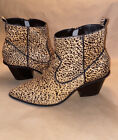 Kaanas Molinara Ankle Booties Heels Leopard Print Size 11 M New In Box