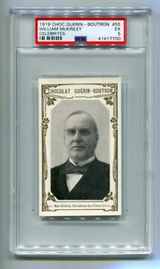 1919 Chocolat Guerin Boutron Celebridades 55 EE. UU. Presidente William McKinley PSA 5 - Imagen 1 de 2