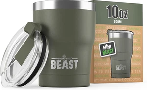 Beast 10 Oz Tumbler Stainless Steel Vacuum Insulated Coffee Ice Cup Double Wall - Picture 1 of 11