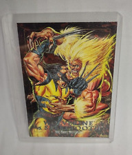 1992 Marvel Masterpieces Battle Spectra - Wolverine vs Sabertooth #3-D GEM MINT!