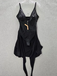 Shapellx Women Shapewear Medium Black Bodysuit Sleeveless Adjustable Straps NWT - Picture 1 of 9
