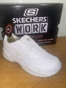 Skechers Work Womens Soft Toe Slip Resistant Shoes Size 8.5 White Islamorada - Picture 1 of 12