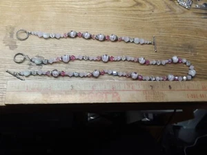 Bracelet and necklace Rose Quartz and glass - Picture 1 of 3