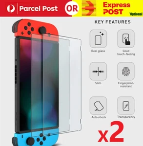 2x Tempered Glass Screen Protector For Nintendo Switch/Switch Lite/Switch Oled - Picture 1 of 4