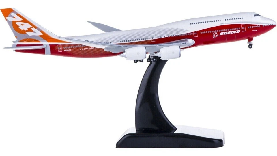 B747-8 (Boeing House Colors) Rollout Livery W/Stand Inflight (Hogan HG8874)