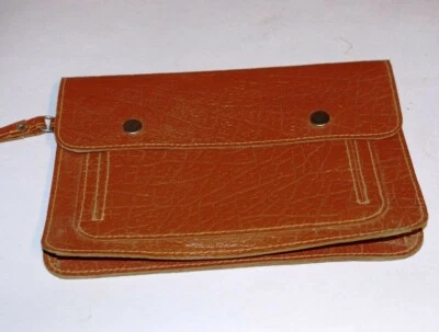 ancienne sacoche cuir dimension 27x20 tbe - Photo 1/2