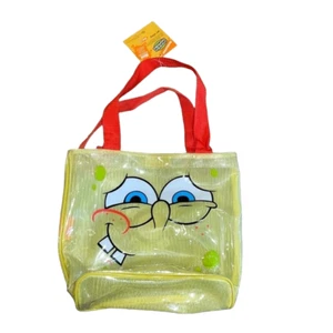 Bolso de Playa Nickelodeon Vintage 2005 Bob Esponja Pantalones Cuadrados Vinilo Stock Antiguo - Imagen 1 de 12