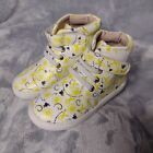 New Monkey Feet Baby Shoes 2-3Y Childhood Cancer Aware Bee Yellow Ribbon