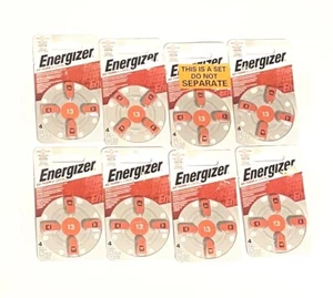Energizer Hearing Aid Batteries Size 13 Orange Tab, 8x4 Packs Each-32 Total NIB - Picture 1 of 2